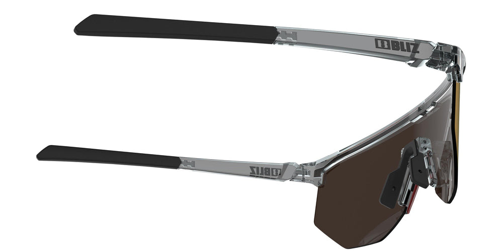 Lunettes de soleil BLIZ Hero Monture gris foncé transparent Verre marron avec multicouche rouge ZB70100642