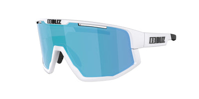 BLIZ Vision Adaptateur Optique Compatible Lunettes de Soleil Monture Blanc Mat Verres Fumés avec Multicouche Bleue ZB70010437