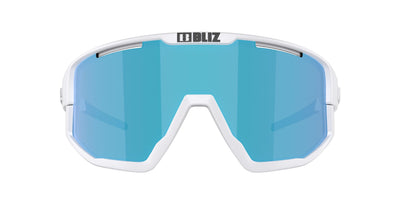 BLIZ Vision Adaptateur Optique Compatible Lunettes de Soleil Monture Blanc Mat Verres Fumés avec Multicouche Bleue ZB70010437