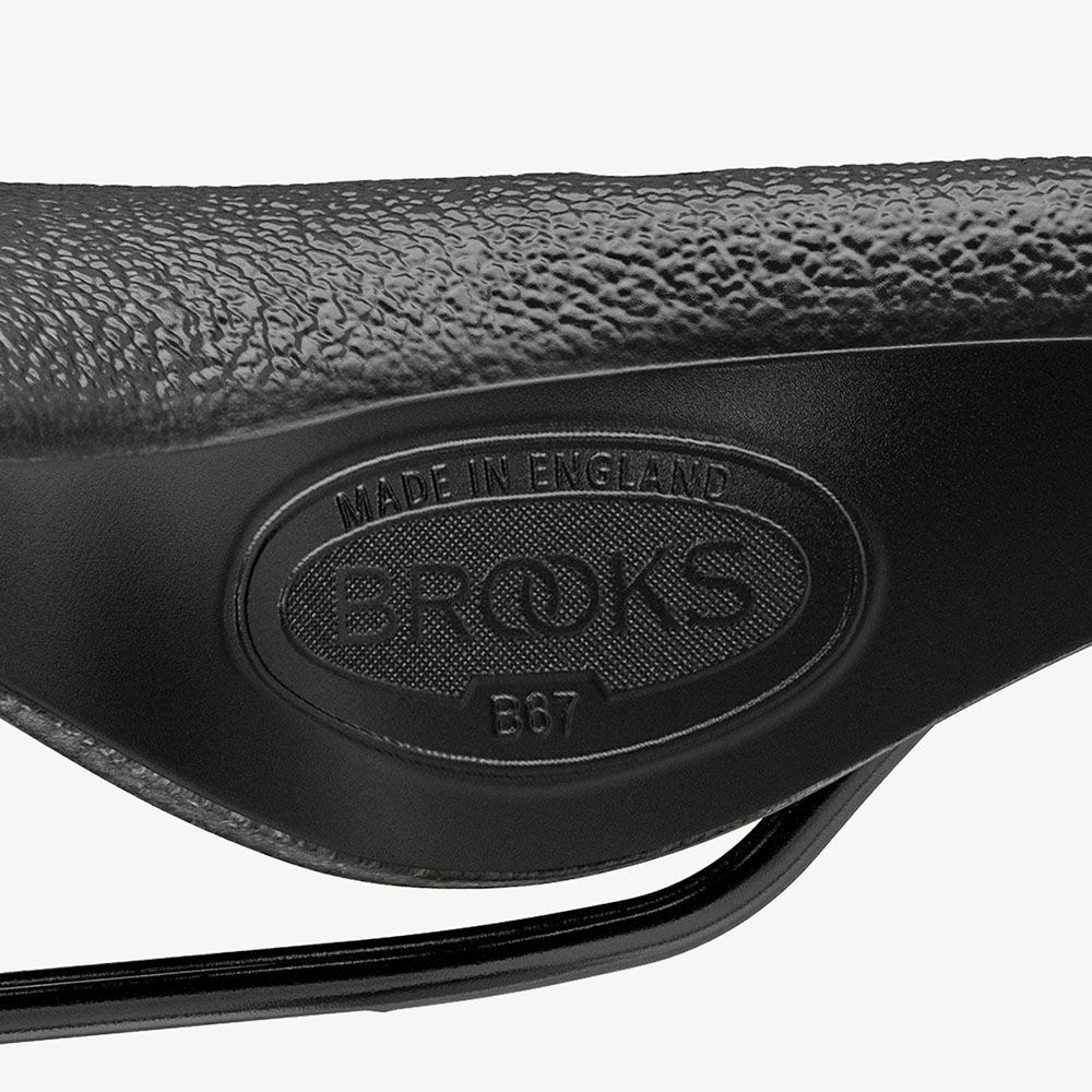 Selle de vélo classique Brooks B67 en cuir, 205 mm, noire