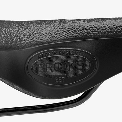 Selle de vélo classique Brooks B67 en cuir, 205 mm, noire