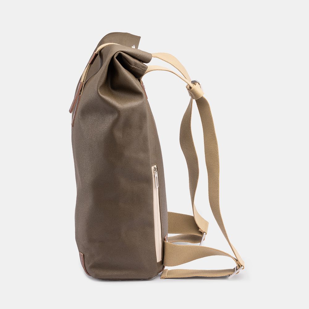 Brooks Pickwick Cotton Canvas Sırt Çantası Moss Kahverengi 26LT - Görsel 9