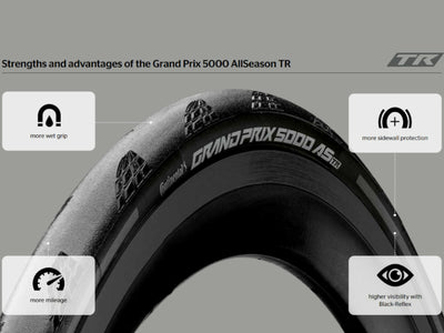 Continental Grand Prix 5000 AS TR 700x28C Tubeless Dış Lastik C0101911 - Görsel 3