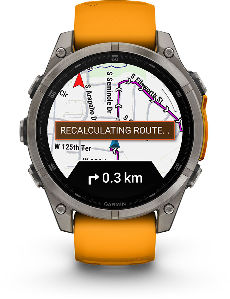 Garmin Fenix 8 Premium Multisport GPS Kol Saati Sapphire Amoled 47mm Turuncu 010-02904-11