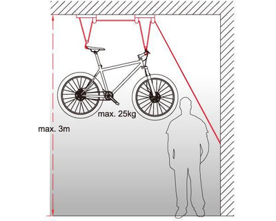 IceToolz Corded Roof Bike Mount with Hook P621 