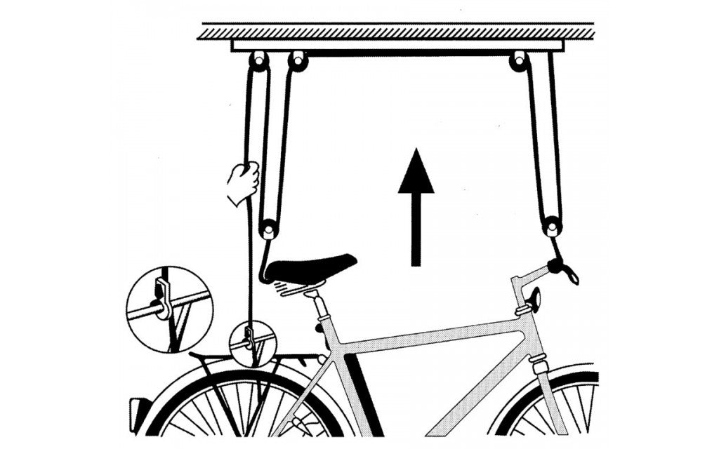 IceToolz Corded Roof Bike Mount with Hook P621 