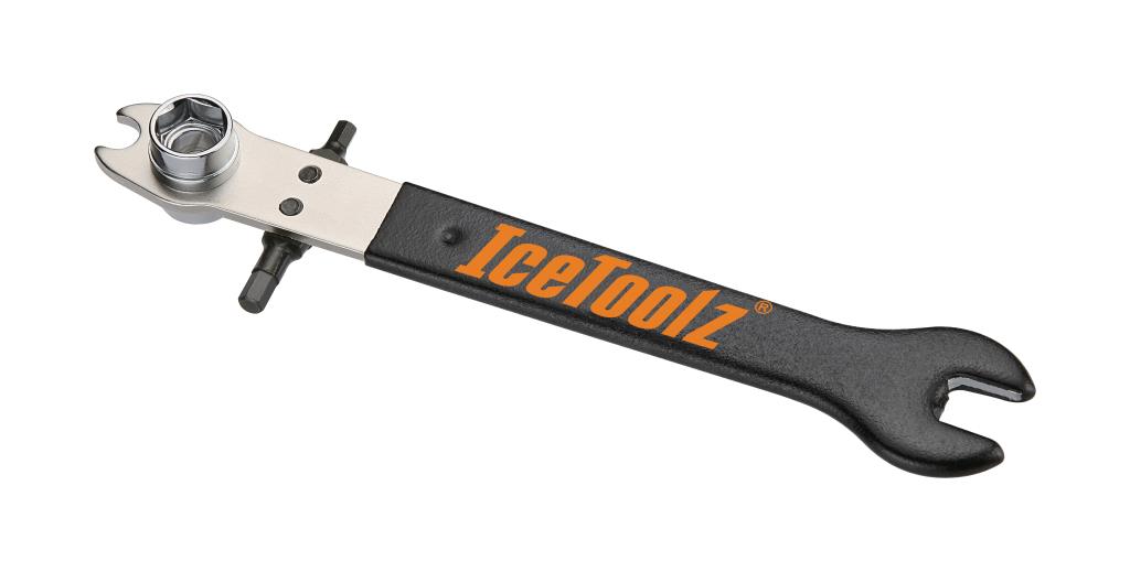 IceToolz Hex Pedal Wrench with Socket 