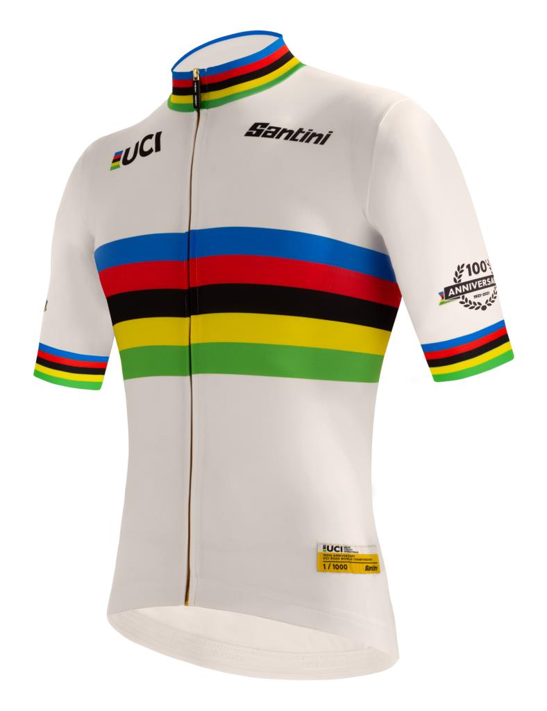 Koleksiyonluk Santini Limited Edition UCI Road World Championships Centenary Gold Bisiklet Forması - Görsel 2