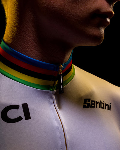 Koleksiyonluk Santini Limited Edition UCI Road World Championships Centenary Gold Bisiklet Forması - Görsel 7
