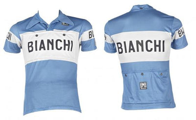 Koleksiyonluk Santini Retro Bianchi Bisiklet Forması PE942PLBIANC - Görsel 2
