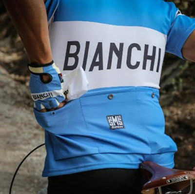 Koleksiyonluk Santini Retro Bianchi Bisiklet Forması PE942PLBIANC - Görsel 3