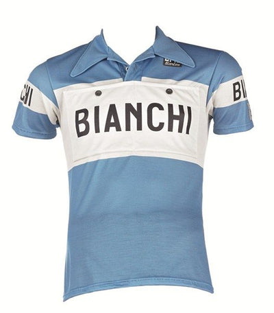 Koleksiyonluk Santini Retro Bianchi Bisiklet Forması PE942PLBIANC - Görsel 5