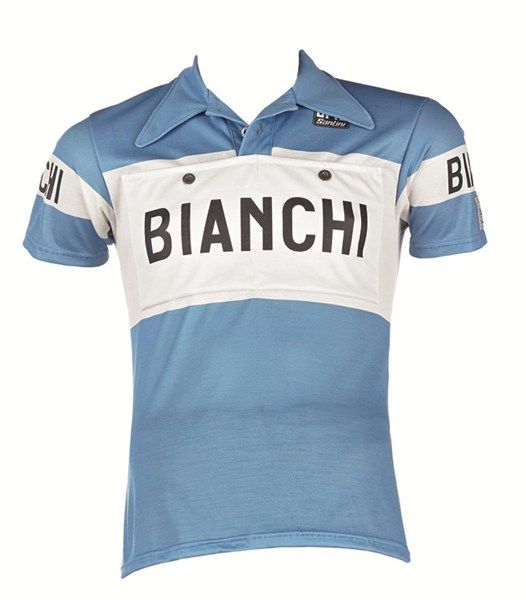 Koleksiyonluk Santini Retro Bianchi Bisiklet Forması PE942PLBIANC - Görsel 5