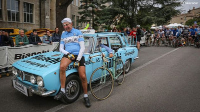 Koleksiyonluk Santini Retro Bianchi Bisiklet Forması PE942PLBIANC - Görsel 7