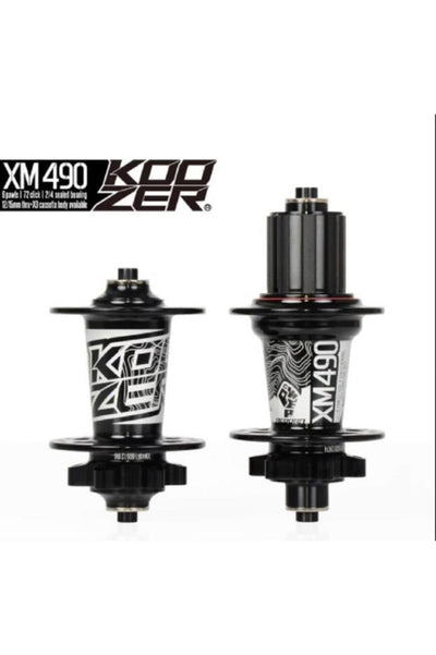 Koozer Xm490 Jeu de Moyeux Avant et Arrière Roulement Scellé 32 Trous Qr Verrouillable Compatible Disque 6 Vis