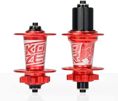 Koozer Xm490 Jeu de Moyeux Avant et Arrière Roulement Scellé 32 Trous Qr Verrouillable Compatible Disque 6 Vis
