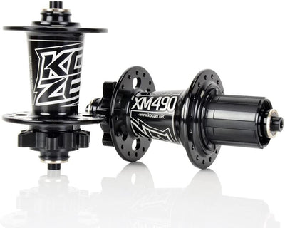 Koozer Xm490 Jeu de Moyeux Avant et Arrière Roulement Scellé 32 Trous Qr Verrouillable Compatible Disque 6 Vis