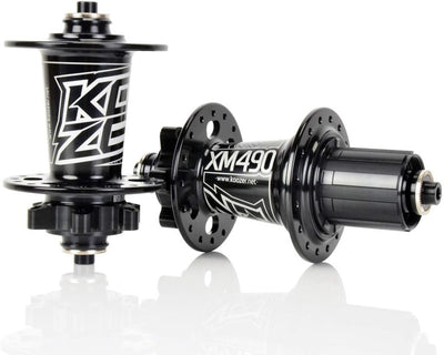 Koozer Xm490 Jeu de Moyeux Avant et Arrière Roulement Scellé 32 Trous Qr Verrouillable Compatible Disque 6 Vis