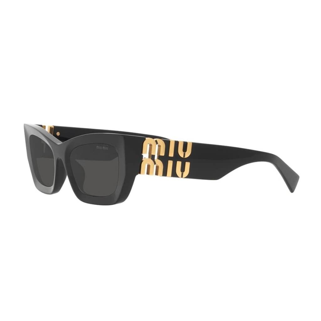 Miu Miu 0MU 09WS Women's Sunglasses 1AB5S053 Black Dark Gray 53 Ekartman
