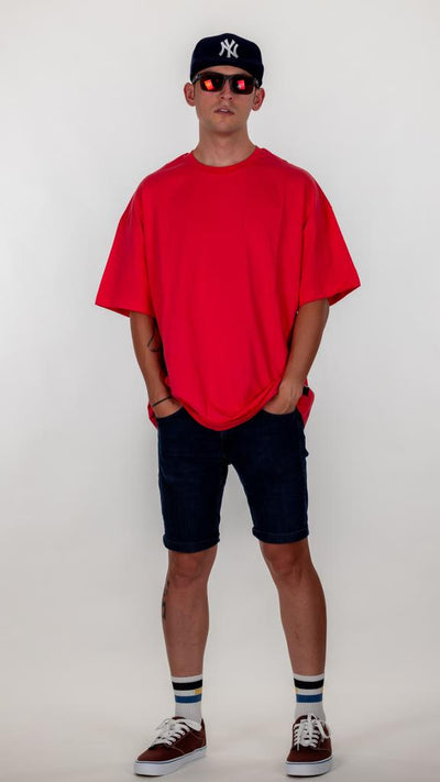Nar Çiçeği Pyke Oversize Tişört - Görsel 4