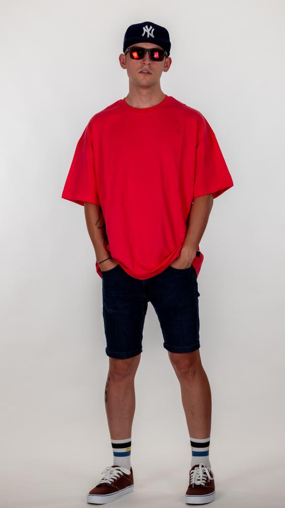 Nar Çiçeği Pyke Oversize Tişört - Görsel 4