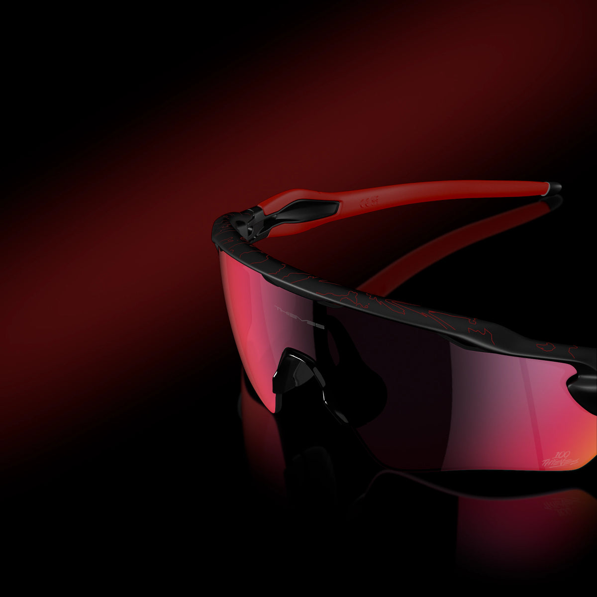 Oakley Radar EV Path 100 Thieves Özel Koleksiyon Güneş Gözlüğü 9208G2 100T Matte Black Prizm Road