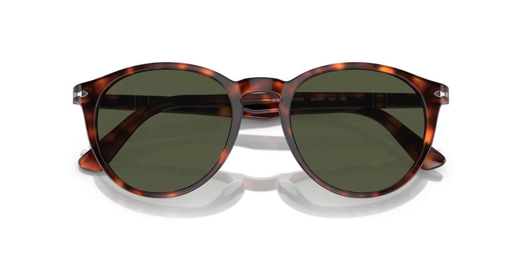 Persol Güneş Gözlüğü PO 3152S 901531 52 Ekartman Havana Green