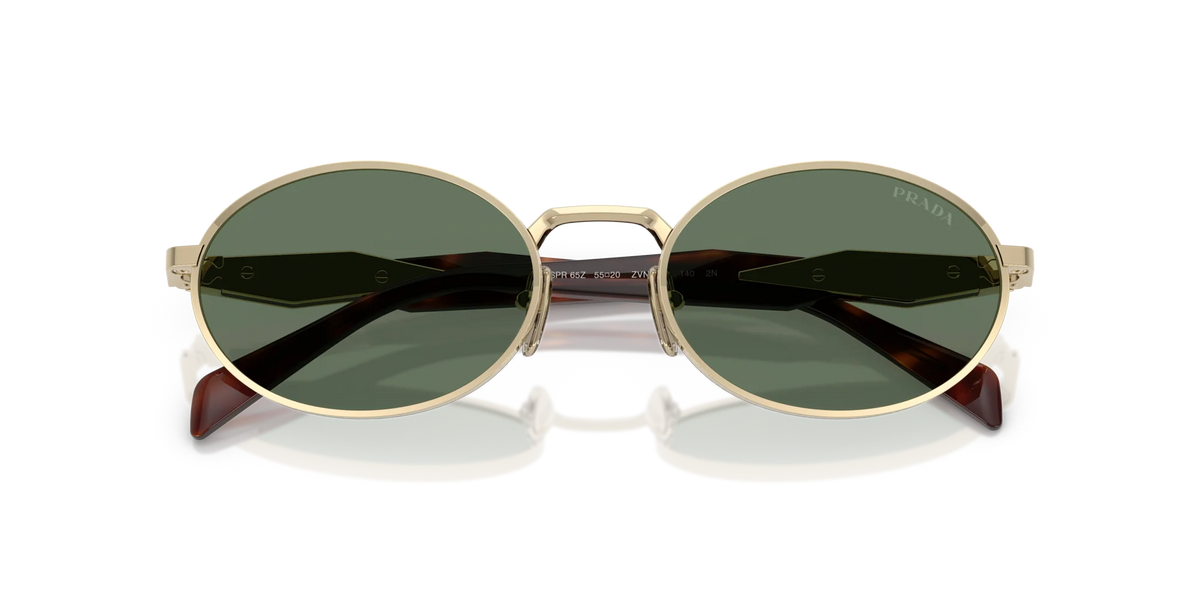 Prada PR 65ZS Kadın Güneş Gözlüğü ZVN70L Pale Gold Dark Green 55 Ekartman - Görsel 5