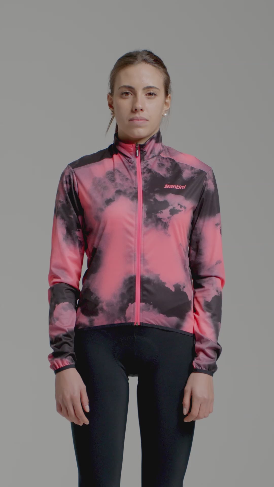 Santini NEBULA STORM Women's Windbreaker Cycling Jacket 2W332L75NEBULSTOR