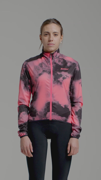 Santini NEBULA STORM Women's Windbreaker Cycling Jacket 2W332L75NEBULSTOR
