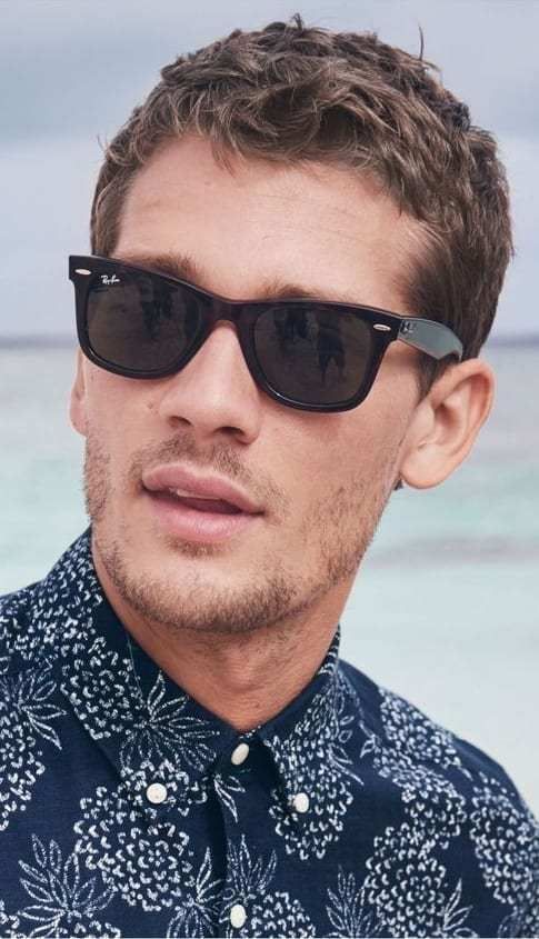 Ray-Ban Wayfarer Güneş Gözlüğü RB2140 129431 Black On Transparent Green 50 Ekartman - Görsel 6