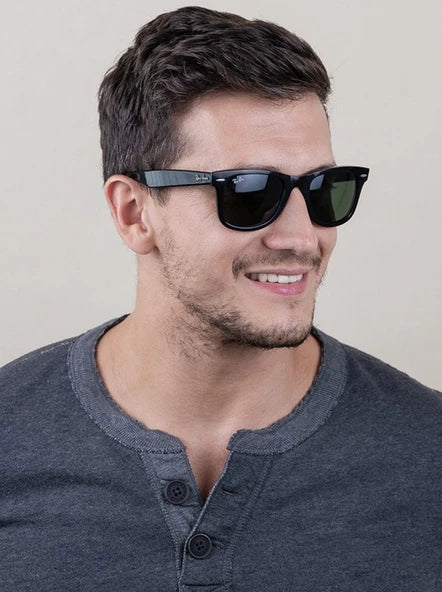 Ray-Ban Wayfarer Güneş Gözlüğü RB2140 129431 Black On Transparent Green 50 Ekartman - Görsel 10
