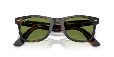 Ray-Ban Wayfarer Güneş Gözlüğü RB2140 14134E Dark Havana On Multicolor Green 50 Ekartman - Görsel 3
