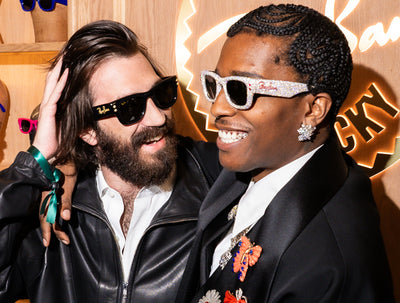 Ray-Ban Wayfarer Puffer A$AP ROCKY Özel Seri Güneş Gözlüğü RB4940 686487 Black With Strass Dark Grey 47 Ekartman