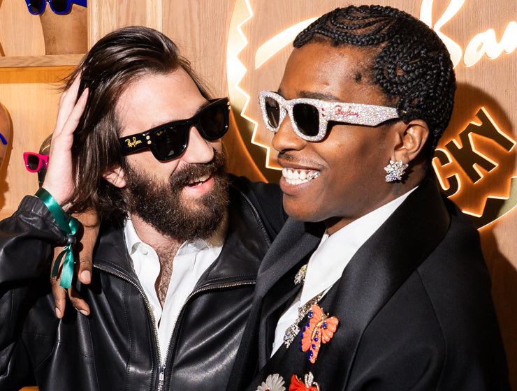 Ray-Ban Wayfarer Puffer A$AP ROCKY Özel Seri Güneş Gözlüğü RB4940 686487 Black With Strass Dark Grey 47 Ekartman