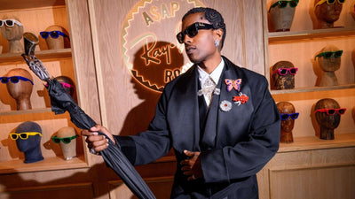 Ray-Ban Wayfarer Puffer A$AP ROCKY Özel Seri Güneş Gözlüğü RB4940 686487 Black With Strass Dark Grey 47 Ekartman