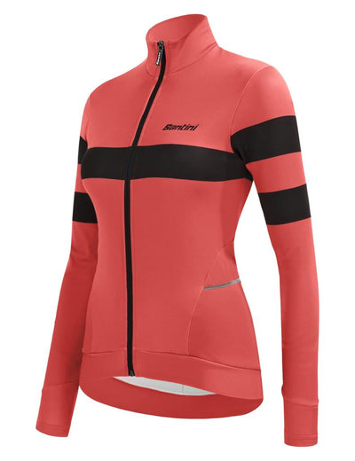 Santini Coral Bengal Kadın Termal Kışlık Bisiklet Forması 2W216175CORALBENG - Görsel 5