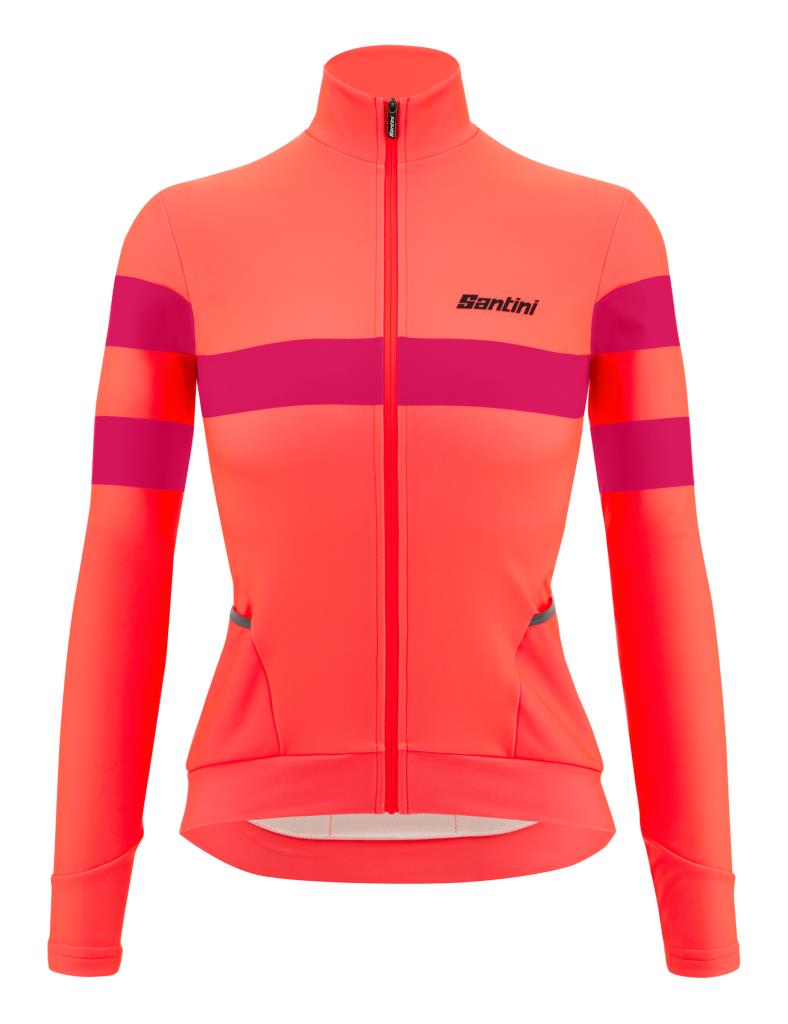 Santini Coral Bengal Kadın Termal Kışlık Bisiklet Forması 3W216175CORALBENG - Görsel 11