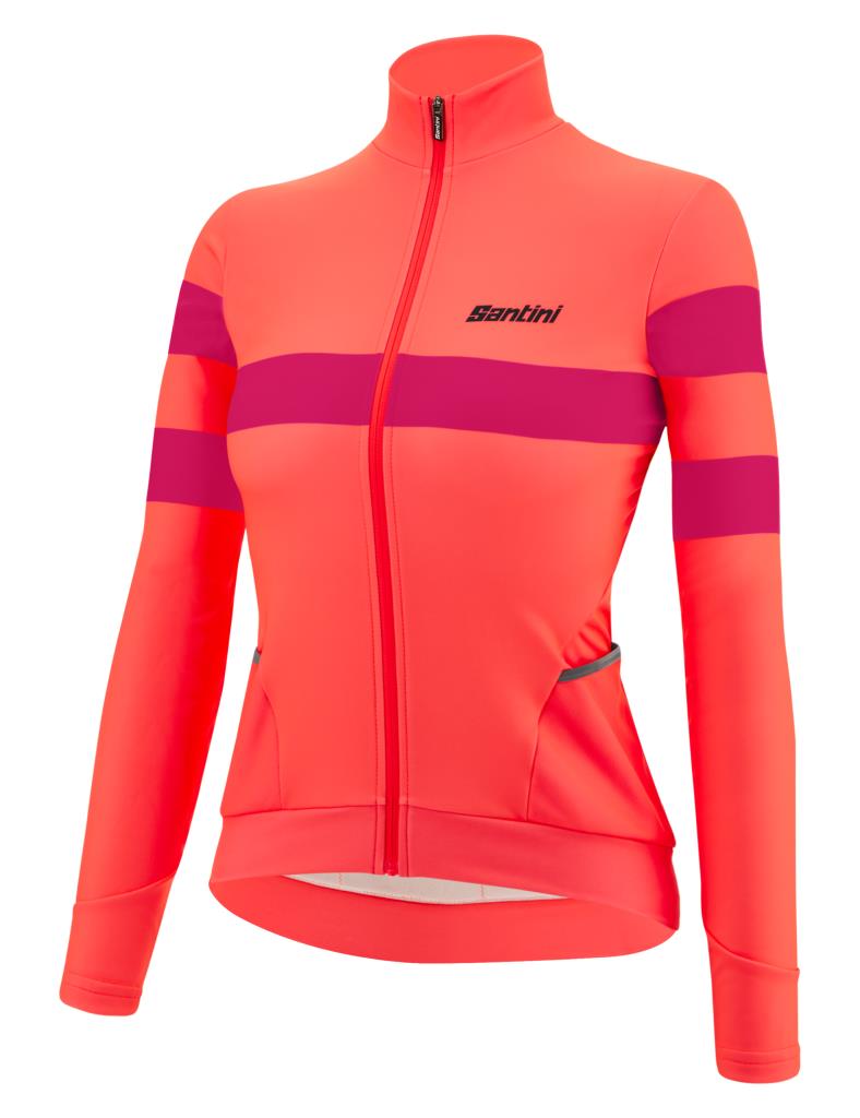 Santini Coral Bengal Kadın Termal Kışlık Bisiklet Forması 3W216175CORALBENG - Görsel 12