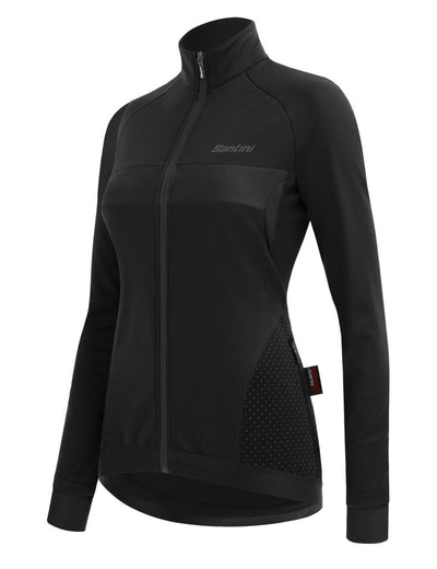 Santini CORAL BENGAL Polartec Kadın Kışlık Bisiklet Ceketi 2W51775CORALBENG Siyah - Görsel 2