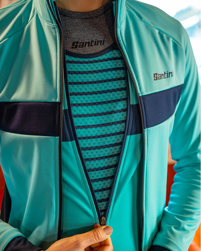 Santini CORAL BENGAL Polartec Kadın Kışlık Bisiklet Ceketi 2W51775CORALBENG Siyah - Görsel 5
