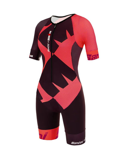 Santini Cupio Combinaison Triathlon Femme avec Peau de Chamois Towergel Pad 9I777LIMGCUPIO