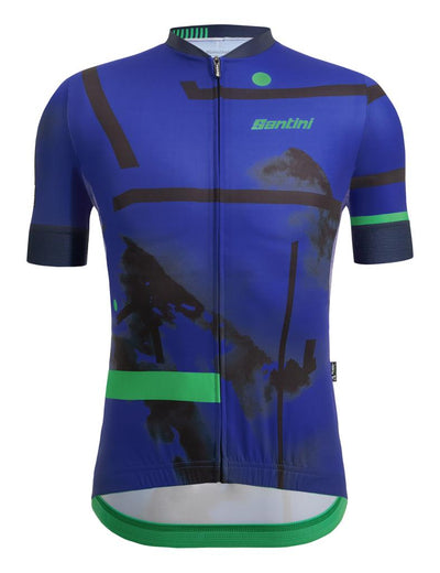 Santini Delta Berg Unisex Bisiklet Forması 3S94275RDELTABERG BLU Nautica