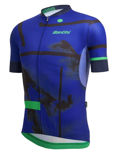 Santini Delta Berg Unisex Bisiklet Forması 3S94275RDELTABERG BLU Nautica