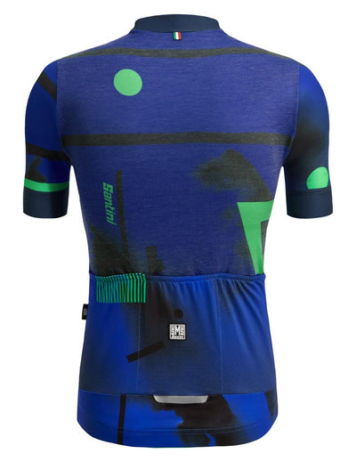 Santini Delta Berg Unisex Bisiklet Forması 3S94275RDELTABERG BLU Nautica