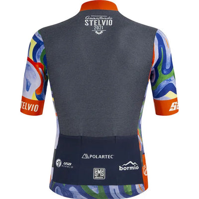 Maillot de cyclisme Santini GF Stelvio pour homme Polartec GF94075C1STEL