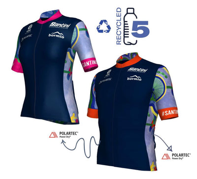 Maillot de cyclisme Santini GF Stelvio pour homme Polartec GF94075C1STEL