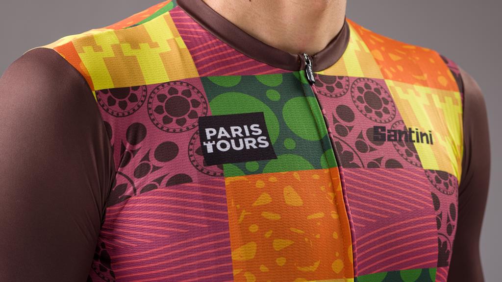 Maillot de Cyclisme Santini Paris Tour Officiel Grande Taille RE94075C22PTVIGN