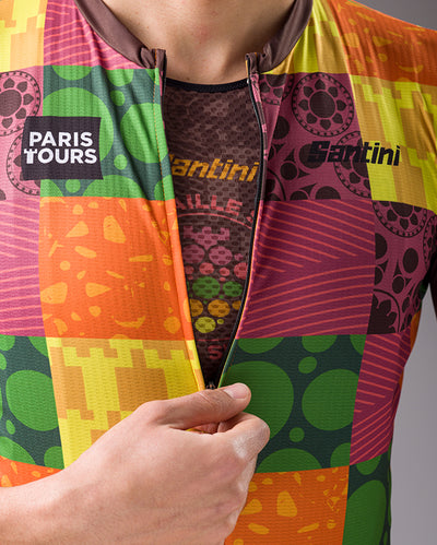 Santini Paris Tour Official Büyük Beden Bisiklet Forması RE94075C22PTVIGN