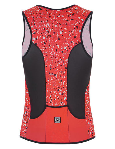 Santini Sleek Pietra Tri Top Sleveless Erkek Triathlon Üst 1T6300SLEEKPIET